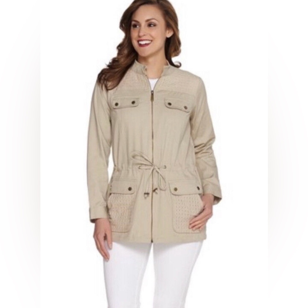 Linea by Louis Dell'Olio Khaki Anorak Jacket - 3X